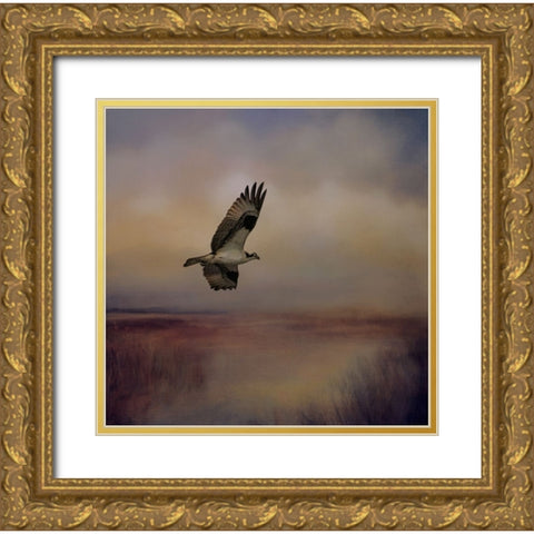 Going Fishing Gold Ornate Wood Framed Art Print with Double Matting by Parker, Kelley