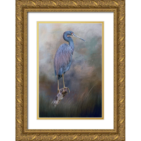 Tri-Colored Beauty Gold Ornate Wood Framed Art Print with Double Matting by Parker, Kelley