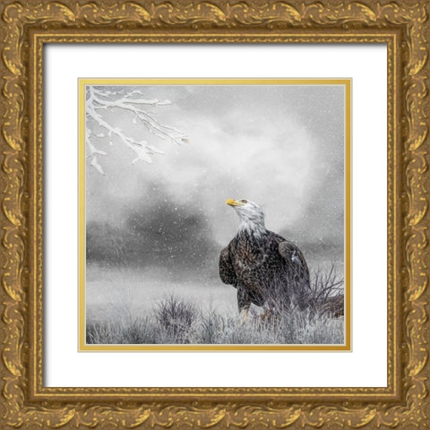 Winter Daydreaming Gold Ornate Wood Framed Art Print with Double Matting by Parker, Kelley