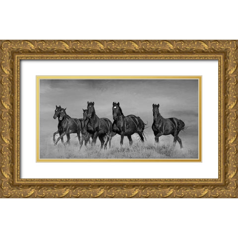 Voodoo Band Gold Ornate Wood Framed Art Print with Double Matting by McFerrin, Larry