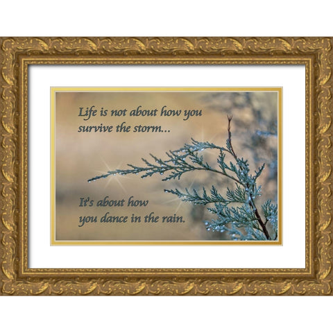 Dance in the Rain Gold Ornate Wood Framed Art Print with Double Matting by McFerrin, Larry