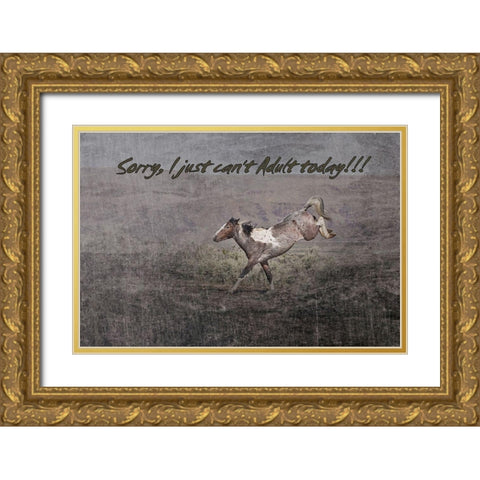 Cant Adult Gold Ornate Wood Framed Art Print with Double Matting by McFerrin, Larry