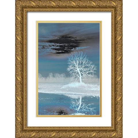 Teal Vision Gold Ornate Wood Framed Art Print with Double Matting by McFerrin, Larry