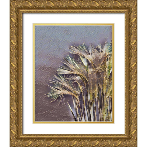 Gemstone Grass Gold Ornate Wood Framed Art Print with Double Matting by McFerrin, Larry