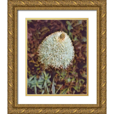 Gemstone Bear Grass Gold Ornate Wood Framed Art Print with Double Matting by McFerrin, Larry