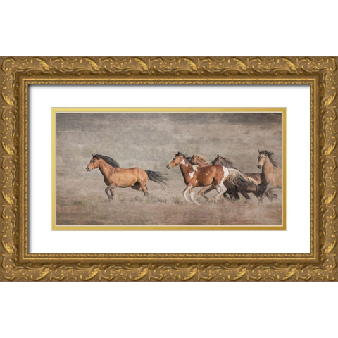 Wild Bachelors Gold Ornate Wood Framed Art Print with Double Matting by McFerrin, Larry