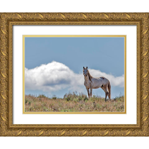 War Chief Gold Ornate Wood Framed Art Print with Double Matting by McFerrin, Larry