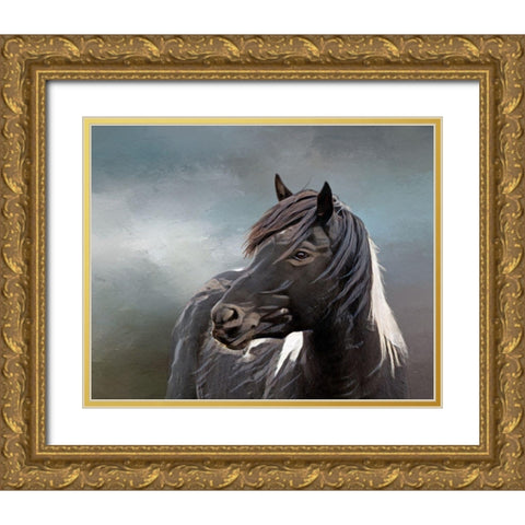 Domino Gold Ornate Wood Framed Art Print with Double Matting by McFerrin, Larry