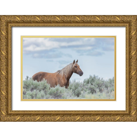 Aphrodite Gold Ornate Wood Framed Art Print with Double Matting by McFerrin, Larry