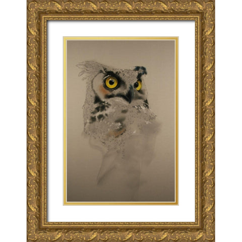 Lionel Gold Ornate Wood Framed Art Print with Double Matting by Harrison, Lesley