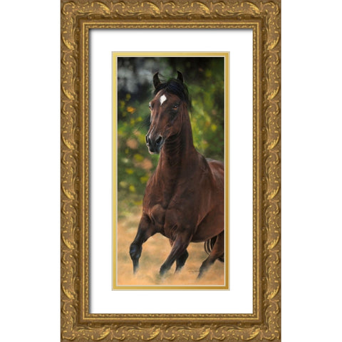 Spirit of Victory Gold Ornate Wood Framed Art Print with Double Matting by Harrison, Lesley