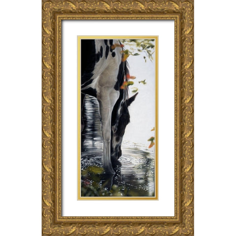 Afternoon Drink Gold Ornate Wood Framed Art Print with Double Matting by Harrison, Lesley