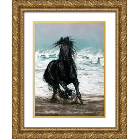 Free Spirit Gold Ornate Wood Framed Art Print with Double Matting by Harrison, Lesley