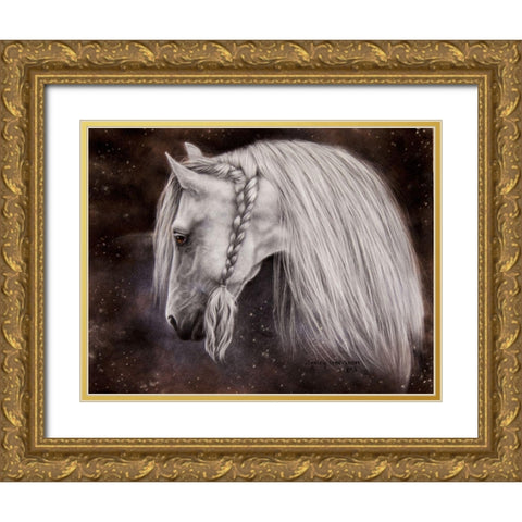 Beauty with a Twist Gold Ornate Wood Framed Art Print with Double Matting by Harrison, Lesley