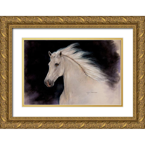 Elegance Gold Ornate Wood Framed Art Print with Double Matting by Harrison, Lesley