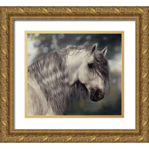 Excalibur Gold Ornate Wood Framed Art Print with Double Matting by Harrison, Lesley