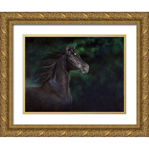 Proud Beauty Gold Ornate Wood Framed Art Print with Double Matting by Harrison, Lesley