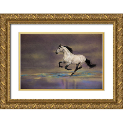 Suzannes Tuno Gold Ornate Wood Framed Art Print with Double Matting by Harrison, Lesley