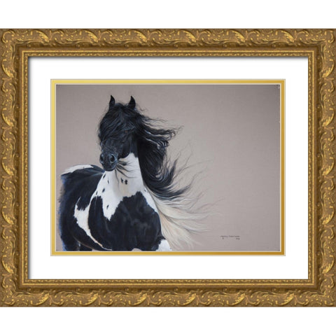 Pretty Boy Armani Gold Ornate Wood Framed Art Print with Double Matting by Harrison, Lesley