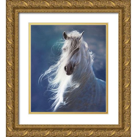 Wind Dancer Gold Ornate Wood Framed Art Print with Double Matting by Harrison, Lesley