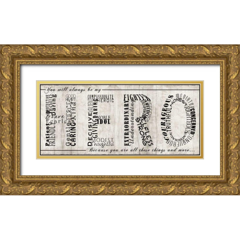 Hero Gold Ornate Wood Framed Art Print with Double Matting by Wolk, Lisa