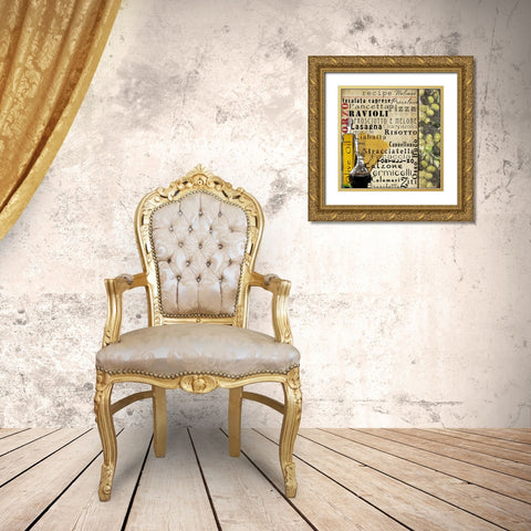 Italian I Gold Ornate Wood Framed Art Print with Double Matting by Wolk, Lisa