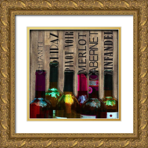 Fine Reds Gold Ornate Wood Framed Art Print with Double Matting by Wolk, Lisa