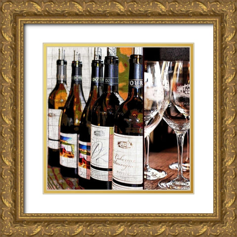 Washington Wines Gold Ornate Wood Framed Art Print with Double Matting by Wolk, Lisa