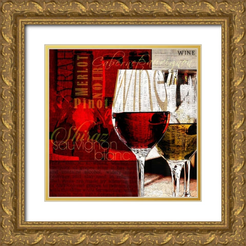 Wine Defined Gold Ornate Wood Framed Art Print with Double Matting by Wolk, Lisa