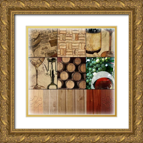Wine Tour Gold Ornate Wood Framed Art Print with Double Matting by Wolk, Lisa