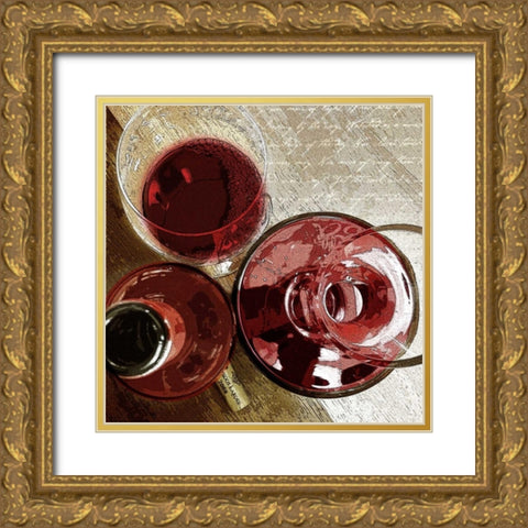 Poetry of Wine Gold Ornate Wood Framed Art Print with Double Matting by Wolk, Lisa