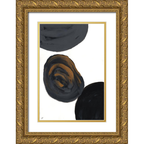 Gold and Gray IV Gold Ornate Wood Framed Art Print with Double Matting by Lee, Judson