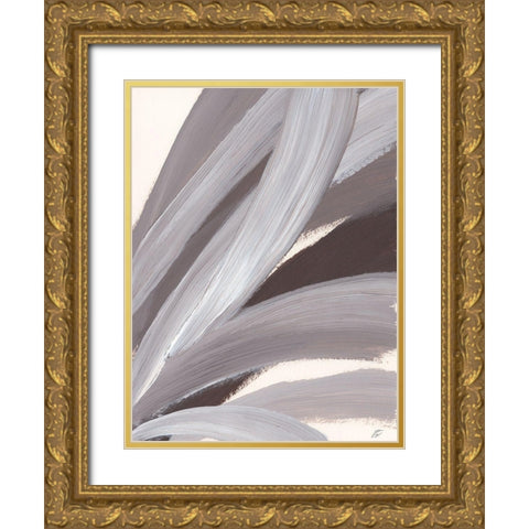 Brush Stroke Up Gold Ornate Wood Framed Art Print with Double Matting by Lee, Judson