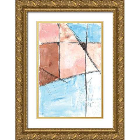 City Grid I Gold Ornate Wood Framed Art Print with Double Matting by Lee, Judson