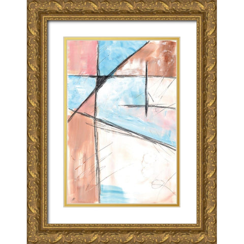 City Grid II Gold Ornate Wood Framed Art Print with Double Matting by Lee, Judson