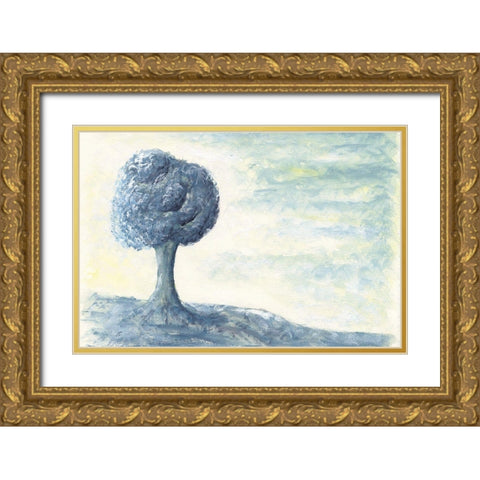 Cotton Tree with a View Gold Ornate Wood Framed Art Print with Double Matting by Lee, Judson