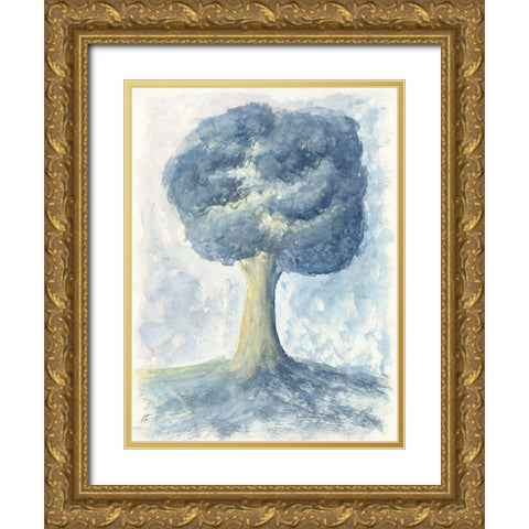 Fluffy Tree Gold Ornate Wood Framed Art Print with Double Matting by Lee, Judson