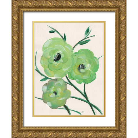 Loose Florals II Gold Ornate Wood Framed Art Print with Double Matting by Lee, Judson