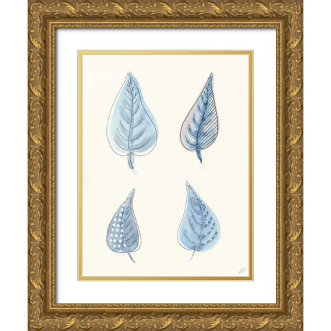 4 Leaves Gold Ornate Wood Framed Art Print with Double Matting by Lee, Judson