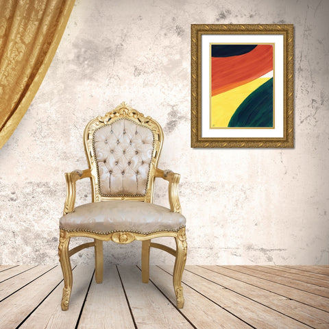 Big Circles II Gold Ornate Wood Framed Art Print with Double Matting by Lee, Judson