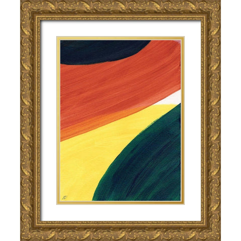 Big Circles II Gold Ornate Wood Framed Art Print with Double Matting by Lee, Judson