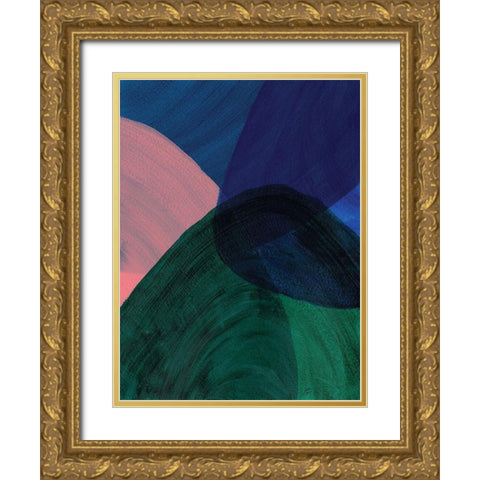 Green Glass II Gold Ornate Wood Framed Art Print with Double Matting by Lee, Judson