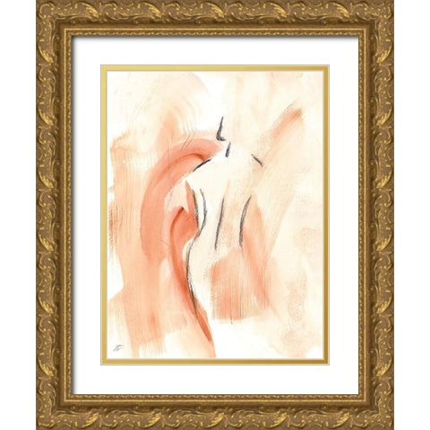 Relaxed Lady II Gold Ornate Wood Framed Art Print with Double Matting by Lee, Judson