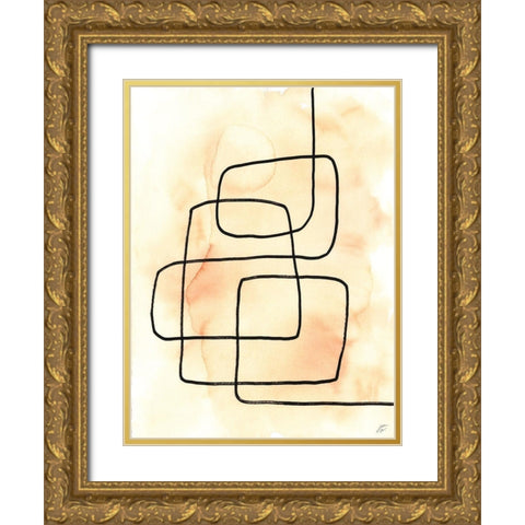 Wandering Lines Gold Ornate Wood Framed Art Print with Double Matting by Lee, Judson