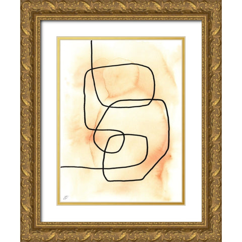 Wandering Lines II Gold Ornate Wood Framed Art Print with Double Matting by Lee, Judson