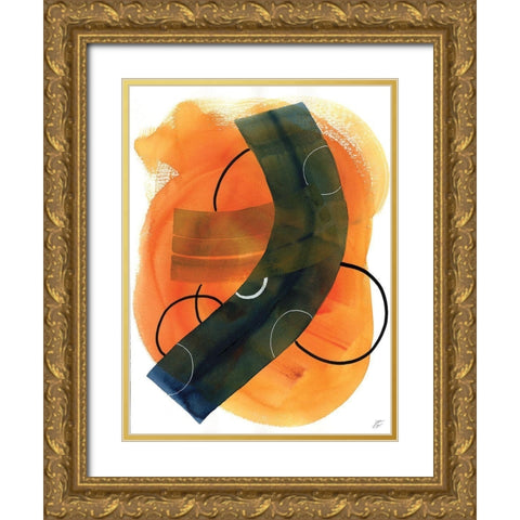 Thin Circles II Gold Ornate Wood Framed Art Print with Double Matting by Lee, Judson