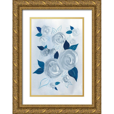 Roses II Gold Ornate Wood Framed Art Print with Double Matting by Lee, Judson