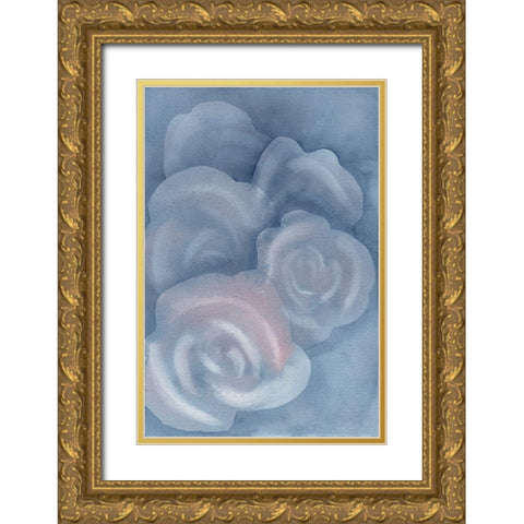Layered Flowers II Gold Ornate Wood Framed Art Print with Double Matting by Lee, Judson