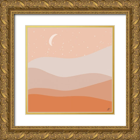 Desert Night Gold Ornate Wood Framed Art Print with Double Matting by Lee, Judson