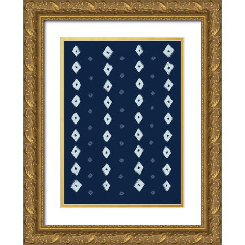 Textile Diamonds I Gold Ornate Wood Framed Art Print with Double Matting by Lee, Judson